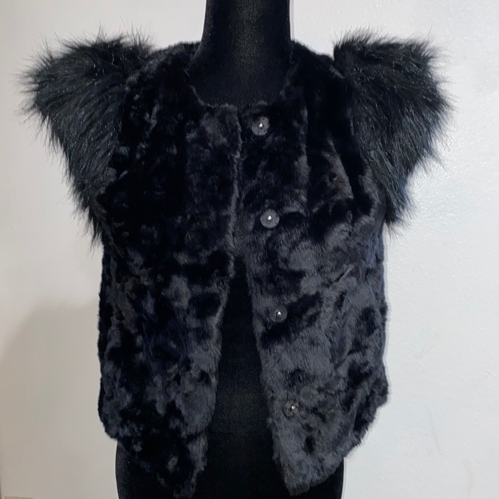 Skaist Taylor for Target Black Faux Fur Vest XS